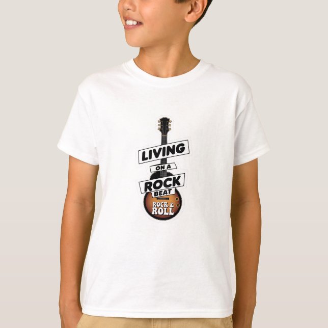 T-shirt Vivre sur un Rock Beat (Devant)