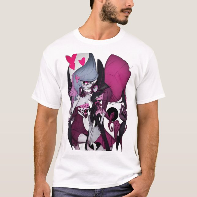 T-shirt Vivziepop's Cute Vaggie et Charlie (Devant)