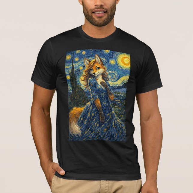 T-shirt Vixen de nuit étoilée (Devant)