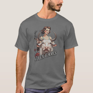 T-shirt Vixen Jeux femme avec grand taureau et cerf
