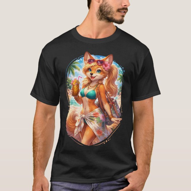 T-shirt Vixène de plage (Devant)