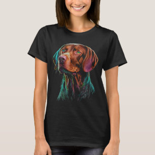 T-shirt Vizsla Chien Coloré Chien Maman Papa Hommes Femmes