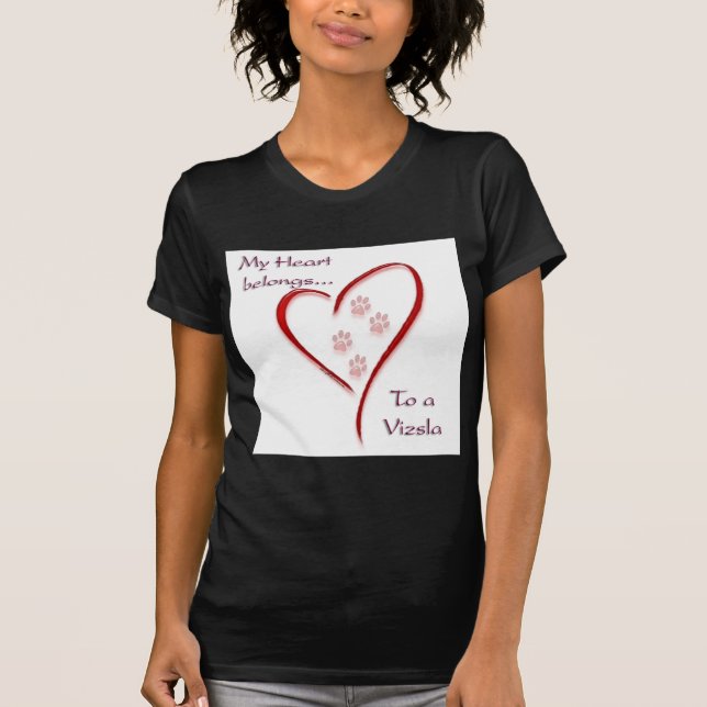 T-shirt Vizsla Coeur Appartient (Devant)