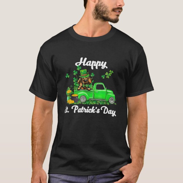 T-shirt Vizsla Dog Lucky Charm St Patrick (Devant)