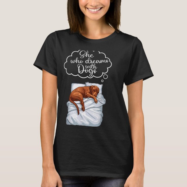 T-shirt Vizsla Dog Nightgown Pajama  (Devant)