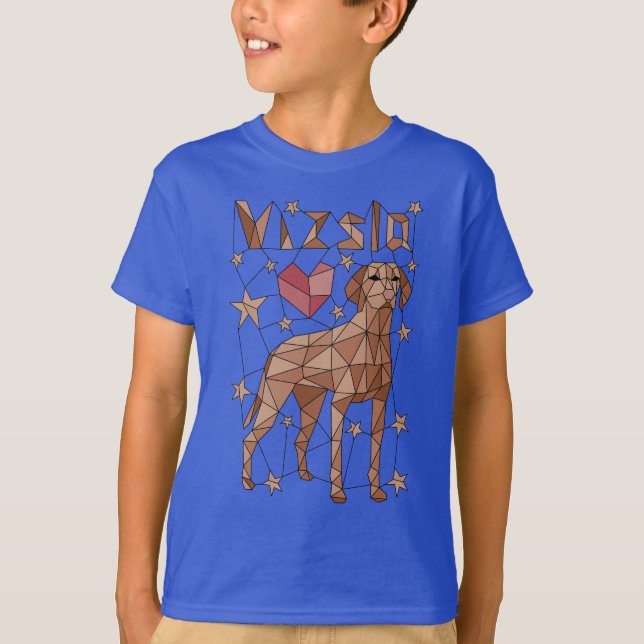 T-shirt Vizsla géométrique (Devant)