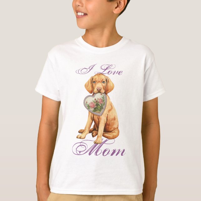 T-shirt Vizsla Heart Maman (Devant)