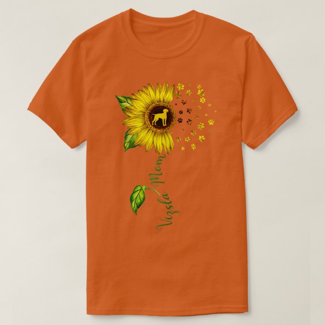 T-shirt Vizsla Maman Sunflower Vizsla Lover Toxits Dog Mam (Design devant)