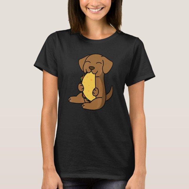 T-shirt Vizsla Mangeant Un Chien Taco (Devant)