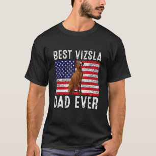 T-shirt Vizsla Papa Usa Drapeau Américain Vizsla Chien Pro