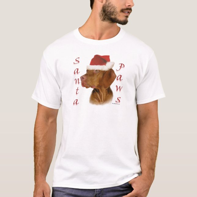 T-shirt Vizsla Père Noël Paws (Devant)