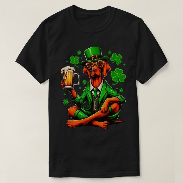 T-shirt Vizsla Saint Paddys Day Outfit Pour Le Chien Amour (Design devant)