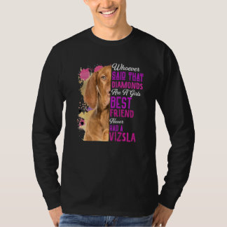 T-shirt Vizsla Sont Une Fille Meilleur Ami Chien Mama Mère