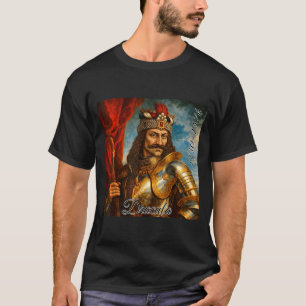 T-shirt Vlad l'Empaleur Médiéval Rtrait Art Dracula