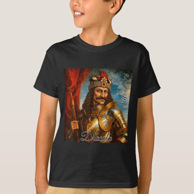 T-shirt Vlad l'Empaleur Retrait Médiéval Art Dracula  (Devant)