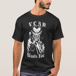 T-shirt Vlad veut vous drôle Vampire Halloween Recr gothiq