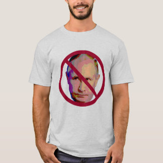 T-shirt Vladimir Poutine n'a pas autorisé le cercle rouge