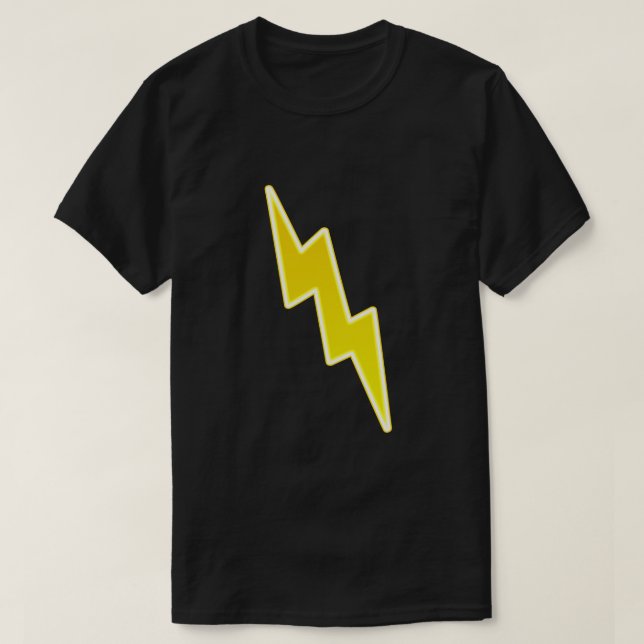 T-shirt Vlan - boulon de foudre jaune (Design devant)