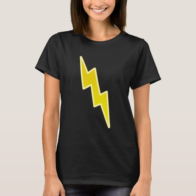 T-shirt Vlan - boulon de foudre jaune (Devant)