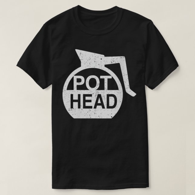 T-shirt VNeck de la tête de pot de café pour femmes (Design devant)