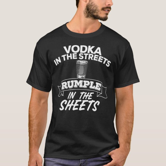 T-shirt Vodka Dans Les Rues Rumple Dans Les Feuilles Liquo (Devant)