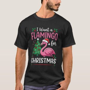 T-shirt Vœu de Noël de flamingo Vacances tropicales