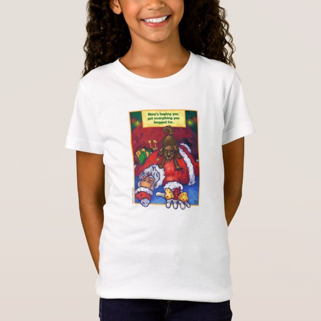 T-Shirt Vœu de Noël du Père Noël (Devant)