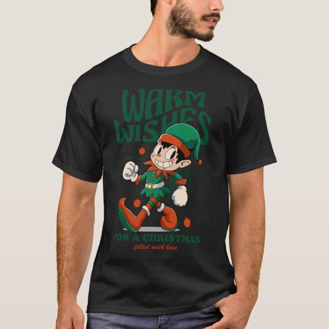 T-shirt Vœux chaleureux de Noël (Devant)