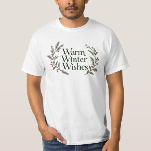 T-shirt Vœux de Noël pour un hiver chaleureux Branches de