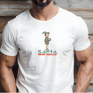 T-shirt Vœux ironiques d'elfe de dessin animé vintage