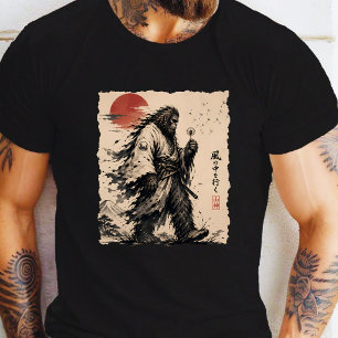 T-shirt Vœux qui soufflent Bigfoot drôle de samouraï qui s
