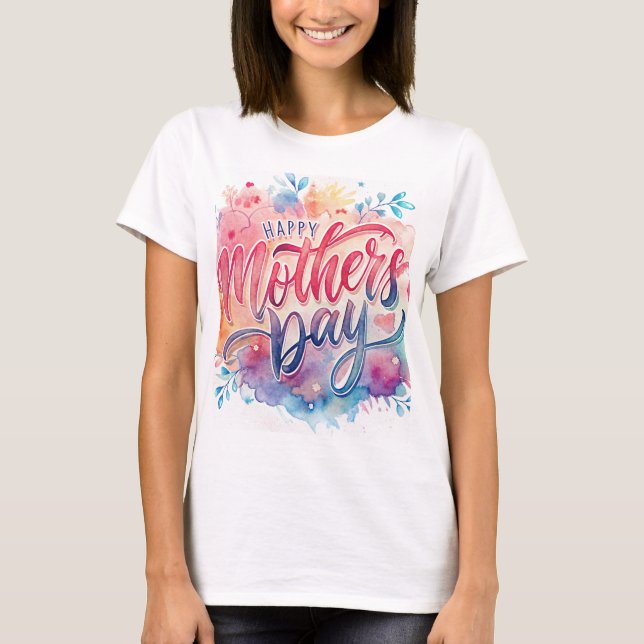 T-shirt Voeux vibrants pour maman (Devant)