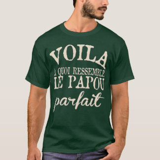 T-shirt VOICI À QUOI RESSEMBLE LE PAPA PARFAIT 2 amis