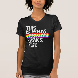 T-shirt Voici à quoi ressemble lesbienne