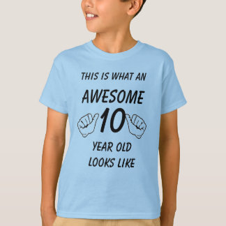 T-shirt Voici à quoi ressemble un fantastique enfant de 10