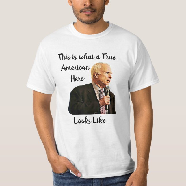 T-shirt Voici à quoi ressemble un véritable héros américai (Devant)