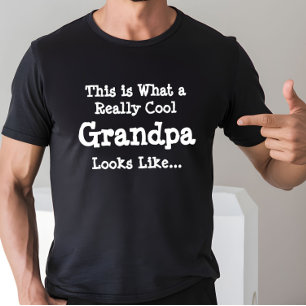 T-shirt Voici à quoi ressemble vraiment un super papy...