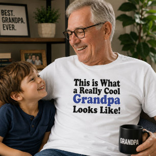 T-shirt Voici à quoi ressemble vraiment un super papy cool