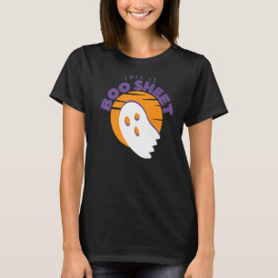 T-shirt Voici Bosheet Ghost Halloween sur Orange Sunse