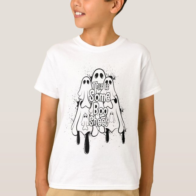T-shirt Voici Bosheet Ghost Retro Halloween Costume Me (Devant)
