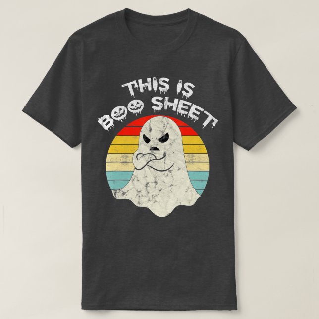 T-shirt Voici Bosheet Ghost Retro Halloween Costume Me (Design devant)