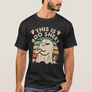 T-shirt Voici Bosheet Ghost Retro Halloween Costume T