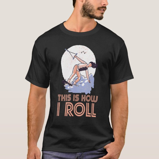 T-shirt Voici comment je roule Wakeboard Wakeboard Wake (Devant)
