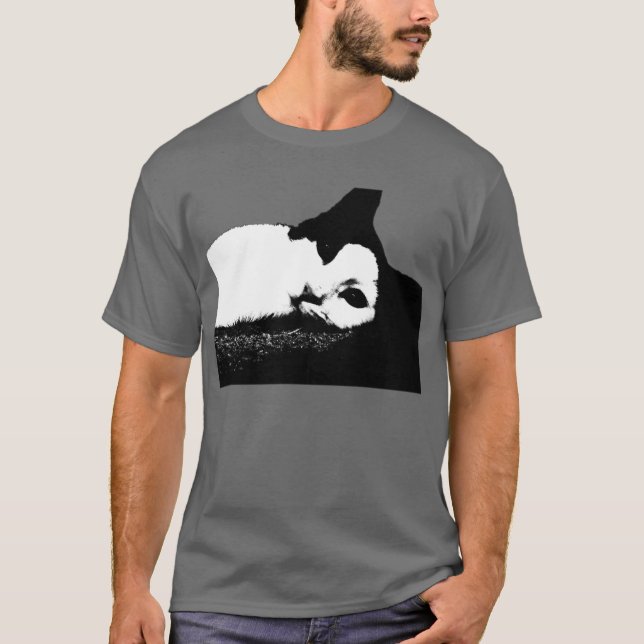 T-shirt Voici la chemise Regarde-toi Cat (BW) (Devant)