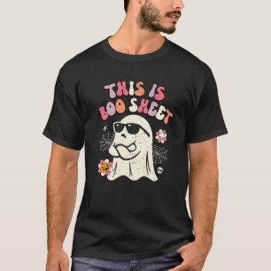 T-shirt Voici La Feuille De Boite Drôle Fantôme Floral Ret