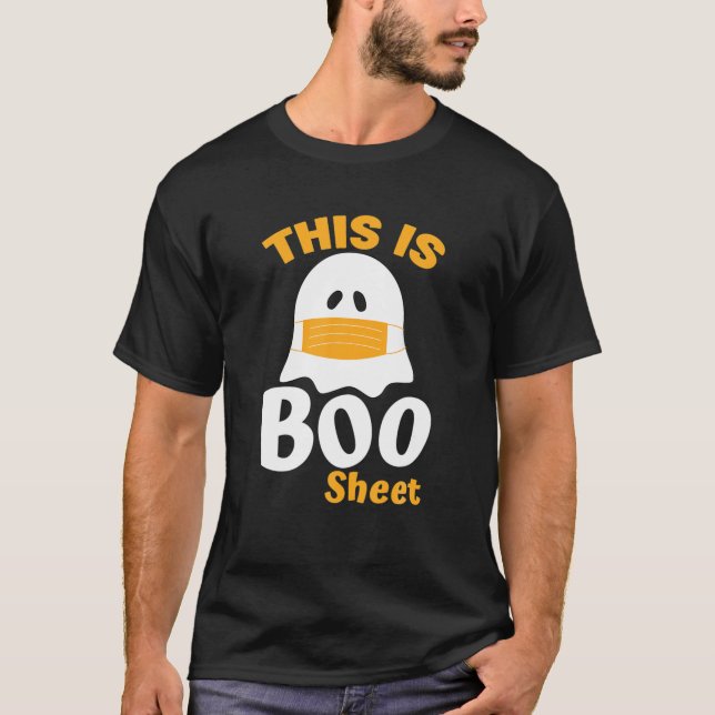 T-shirt Voici La Feuille De Boo Drôle Halloween 2021 Masqu (Devant)