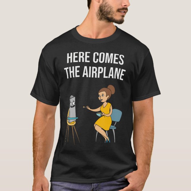 T-shirt Voici L'Avion (Devant)
