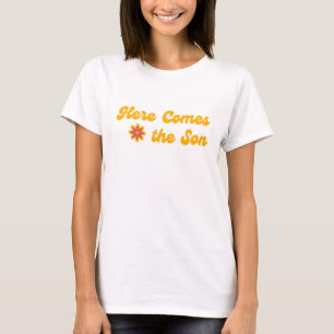 T-shirt Voici le Baby shower Son Retro