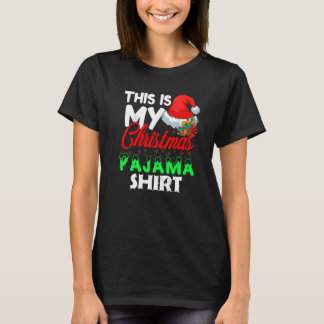 T-shirt Voici le Casquette de mon pyjama de Noël Père Noël