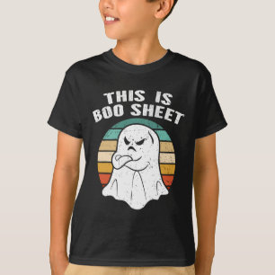 T-shirt Voici Le Costume D'Halloween Ghost Retro En Feuill